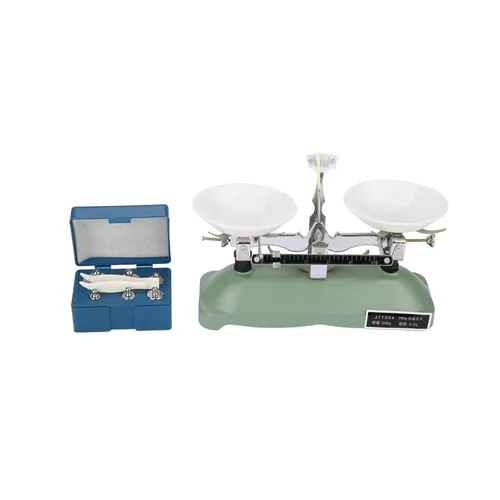 Vista 8 de Balanza mecánica 7.05 oz 0.01 oz precisión con pesas y pinzas para la enseñanza de laboratorio de física de química