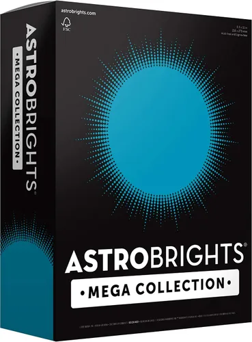 Vista 6 de Astrobrights Mega Collection, papel de colores, ultra azul, 625 hojas, 24 lb/89 gsm, 8.5 x 11 pulgadas, más hojas (91690) (paquete de 2)