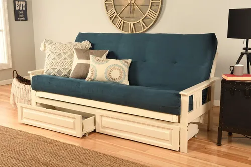 Vista 28 de Kodiak Futons Monterey - Marco de futón con cajones, incluido, color nuez Solo marco