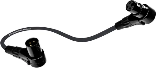 Vista 14 de Cable XLR equilibrado de ángulo recto macho a hembra en ángulo recto – 1.5 pies rosa – conector de micrófono Pro de 3 pines de 90 grados para Rosado