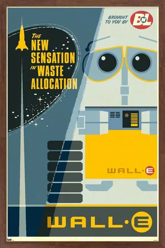Vista 9 de Trends International Disney Pixar Wall-E - Póster de pared New Sensation, 14.72 x 22.37 pulgadas, versión enmarcada de madera de granero