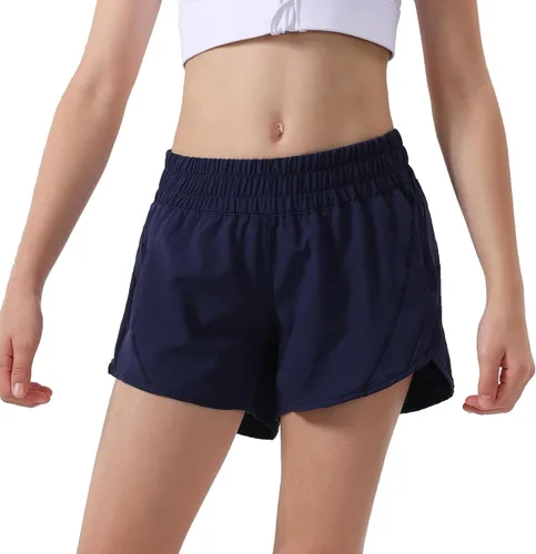 Vista 2 de Aurefin Pantalones cortos deportivos para niñas, pantalones cortos de secado rápido para niños, adolescentes y niñas, pantalones cortos deportivos