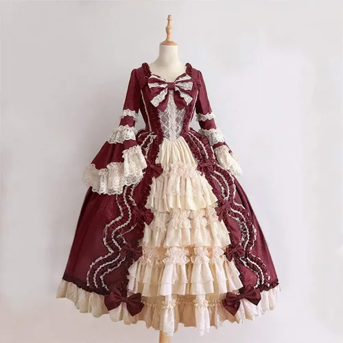 Vista 5 de Disfraces renacentistas para mujer vestido de baile victoriano disfraz de bruja irlandesa de los años 70 disfraces de Halloween para mujer