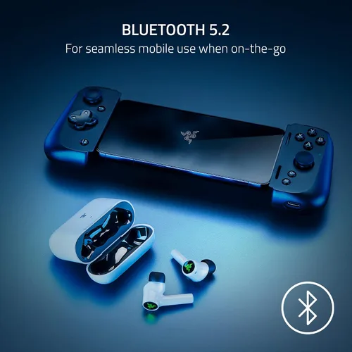 Vista 5 de Razer Hammerhead HyperSpeed Wireless Multi-Platform Gaming Earbuds for Playstation 5 PS5, PC, Mobile ANC - Noise Cancelling Mic - Bluetooth 5.2