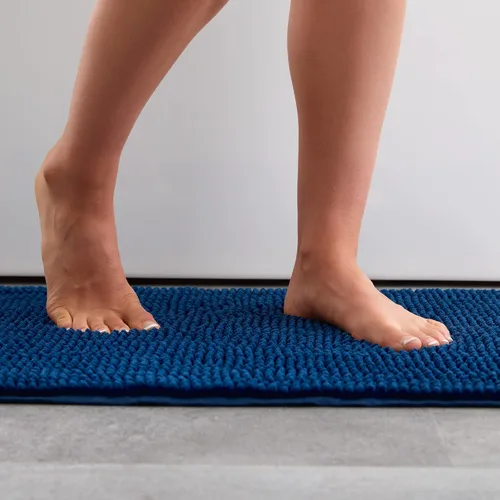Vista 7 de Linenspa Juego de 2 tapetes de baño de felpilla, antideslizantes, absorbentes de agua, de secado rápido, lavables a máquina, alfombras de baño