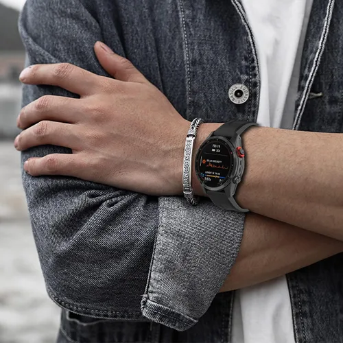 Vista 4 de Correa de reloj de silicona compatible con Garmin Fenix 7/Fenix 6 Pro/Fenix 5 Plus/935/945/Descent G1/EPIX Gen 2/Instinct de repuesto de ajuste