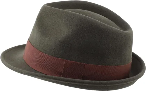 Vista 9 de Home Prefer Sombrero de invierno de fieltro de lana para hombre Sombrero de ala corta Fedora