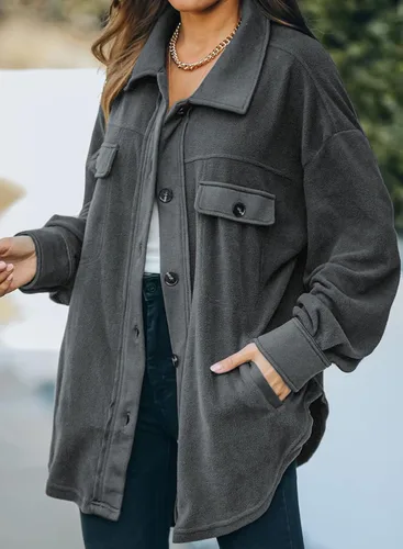 Vista 2 de Astylish Chaqueta casual de manga larga para mujer con bolsillos