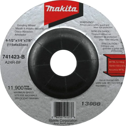 Vista 2 de Makita 741423-B-25 Rueda abrasiva de 4-1/2 pulgadas, paquete de 25