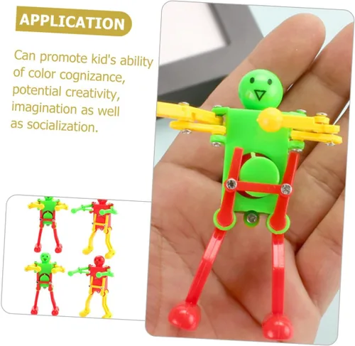 Vista 9 de CHILDWEET 4pcs Windup Dancing Robot para movimiento mecánico ligero divertido educativo sin batería requerida color aleatorio