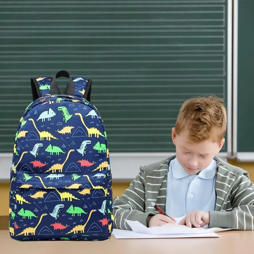 Vista 2 de CAMTOP - Conjunto de mochila y lonchera con estampados divertidos para niños de preescolar y primaria), Y0058-2
