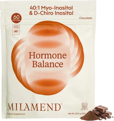 Vista 12 de Milamend Equilibrio Hormonal para Mujeres 40:1 Myo-Inositol D-Chiro Inositol Suplemento + CoQ10, ALA y Aminoácidos – Fertilidad, Apoyo Ovarico