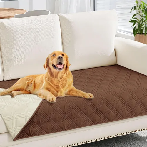 Vista 10 de hyha - Manta impermeable para cama de perro, mantas suaves para mascotas, funda impermeable para sofá para perros, fundas reversibles lavables