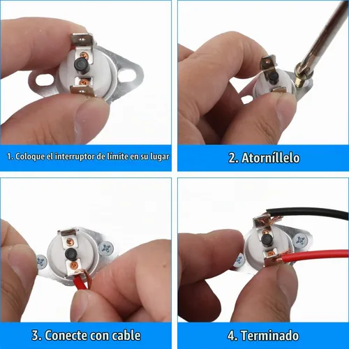 Vista 5 de Interruptor de límite de 2 piezas de repuesto L350, interruptor de límite de horno resistente a la temperatura compatible con Rheem 47-22861-01