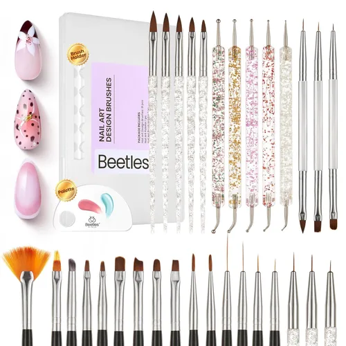 Vista 10 de Beetles Nail Art - Limpiador y acondicionador de pinceles para uñas, 2.87 onzas líquidas