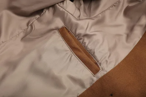 Vista 6 de VICALLED Abrigo de invierno de doble botonadura con cinturón para hombre chaqueta cálida de lana para exteriores