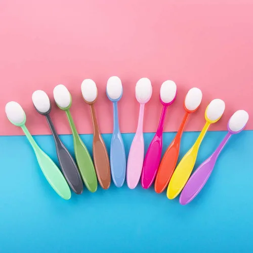 Vista 7 de Yoseng 10 pinceles de mezcla de tinta de colores para fabricación de tarjetas, manualidades de uso amplio surtido de papel Crafter mango de código