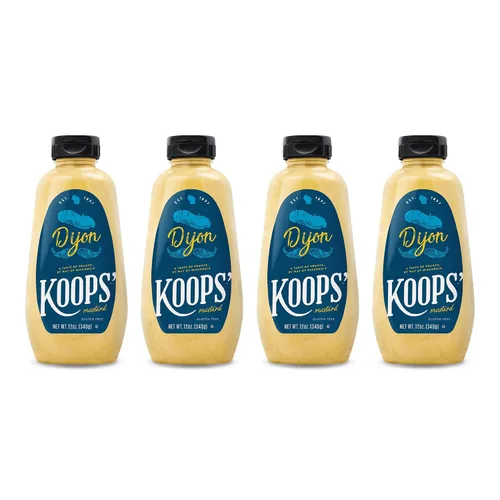 Vista 50 de Koops' Mostaza Arizona Heat - Mostaza dulce y picante, sin gluten, kosher, fabricada en Estados Unidos, a partir de semillas de mostaza de calidad