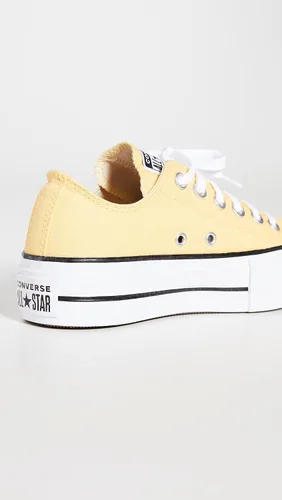 Vista 4 de Converse Chuck Taylor All Star Lift Ox Tenis para mujer, amarillo mantequillablanconegro, talla 6 M de EE. UU, Amarillo