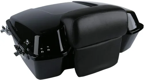 Vista 10 de TCT-MOTORPARTS Tronco y respaldo picados color negro vivo para Harley 1997-2013 Touring Electra Glide Ultra Limited Street Glide Raod Glide