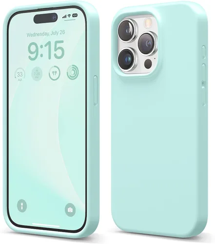 Vista 12 de elago Compatible con Funda para iPhone 15 Pro, funda de silicona líquida, funda protectora de cuerpo completo, a prueba de golpes, funda delgada