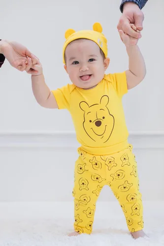 Vista 2 de Disney Mickey Mouse Minnie Mouse Rey León Winnie The Pooh - Conjunto de 3 piezas para bebé recién nacido a bebé