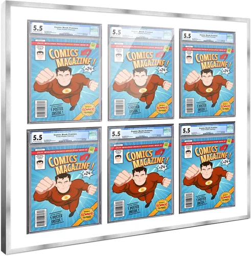 Vista 145 de Poster Palooza Marco de cómics con paspartú para 1 cómic de grado CGC, CBCS o PGX, marco de cómic de bronce para cómic de 8.125 x 13 pulgadas