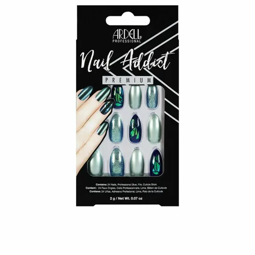 Vista 2 de Uñas Postizas Ardell 75887 Green Glitter Chrome (1 unidad)