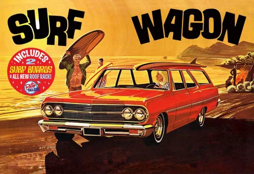 Vista 5 de AMT 1965 Chevelle Surf Wagon 1:25 Kit de modelo a escala 1:25