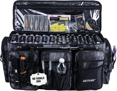 Vista 11 de Goture Bolsa grande para aparejos, almacena hasta 8 unidades 3700 Plus 4 unidades 3600 bandejas de aparejos (no incluidas), almacenamiento