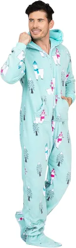 Vista 4 de Footed Pajamas - Adult Chenille Hoodie Onesies One-Piece Pajama Jumpsuits for Men and Women Pjs Unisex