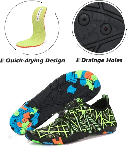 Vista 6 de Mishansha - Zapatos de agua para hombres y mujeres, secado rápido, para natación, buceo, surf, deportes acuáticos, piscina, playa, senderismo, yoga.