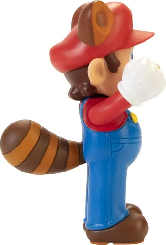 Vista 4 de Super Mario Racoon Mario Figura de acción coleccionable de 2.5