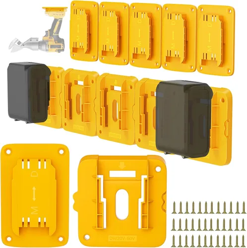 Vista 14 de Soporte de batería compatible con batería Milwaukee de 18 V, almacenamiento de baterías de montaje en pared para furgoneta de trabajo, estante, caja