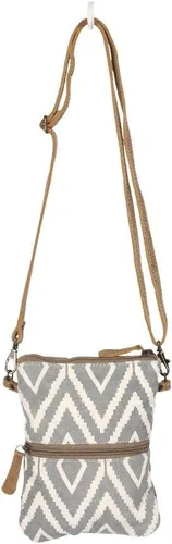 Vista 5 de Myra Bag Gladden S-1357 - Bolso cruzado de lona reciclada, color marrón, talla única, Gris
