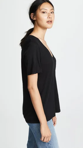 Vista 4 de Splendid Camiseta de manga corta con cuello en V para mujer