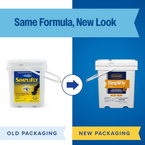 Vista 2 de Farnam SimpliFly - Suplemento diario de control de moscas para caballos, 3.75 libras, pellets apetecibles aprobados por la EPA, evita las moscas