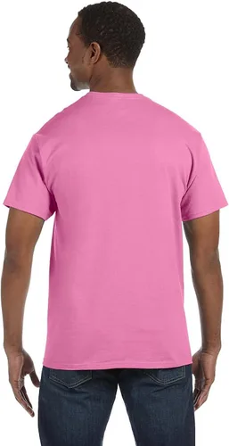 Vista 32 de Jerzees Camiseta pesada con cuello redondo y bolsillo en el pecho para hombre