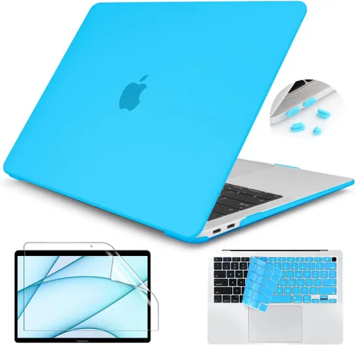 Vista 23 de Teryeefi Funda para MacBook Air 13 pulgadas Case 2021 2020 2019 2018 A2337 M1 A2179 A1932, carcasa rígida esmerilada, cubierta de teclado