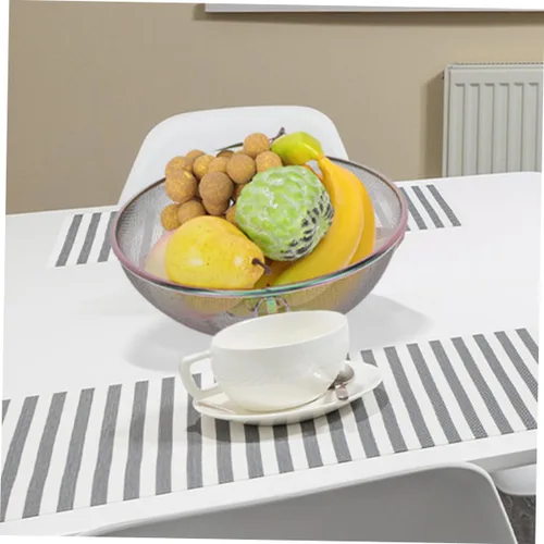 Vista 5 de NUOBESTY Colador de cocina de malla fina de acero inoxidable para lavar frutas, verduras y granos, filtro de alimentos para un drenaje eficiente