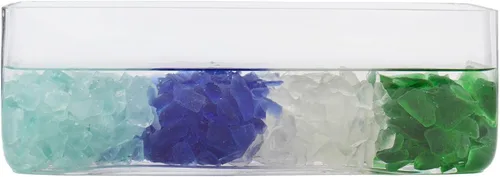 Vista 4 de CYS EXCEL Vidrio marino esmerilado de mezcla transparente azul y verde (4 libras, aproximadamente 6 tazas) Múltiples opciones de color Relleno