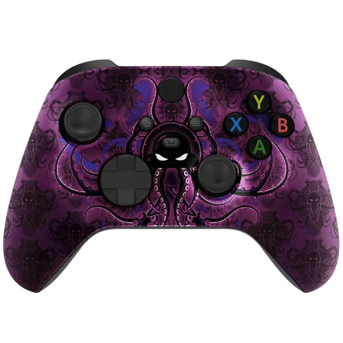 Vista 7 de Custom Controller for Xbox Series X/S - One - PC - Custom Gaming Controller -Soft Shell for Comfort Grip X (Galaxy)