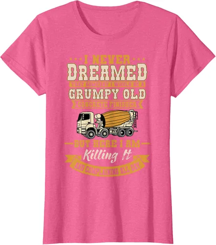 Vista 22 de Divertida camiseta de trabajador con acabado de hormigón antiguo, Negro, S