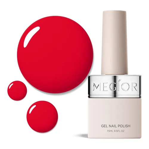 Vista 70 de MEGIOR Esmalte de uñas de gel libre de TPO, 0.5 onzas líquidas, base de gel transparente para remojar la lámpara de uñas LED, capa base de larga