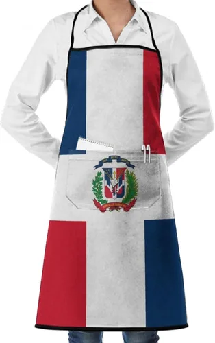 Vista 25 de Delantal de cocina para hombres y mujeres, ajustable con bolsillos, delantal de chef