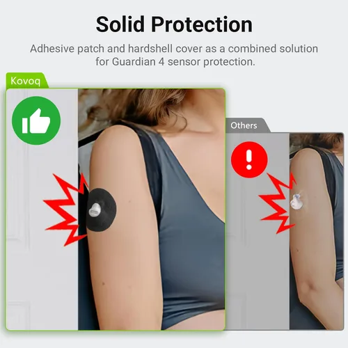 Vista 5 de Parches CGM para sensor Medtronic Guardian 4, 20 unidades impermeables Guardian 4 sobre parches con cubierta rígida reutilizable personalizada