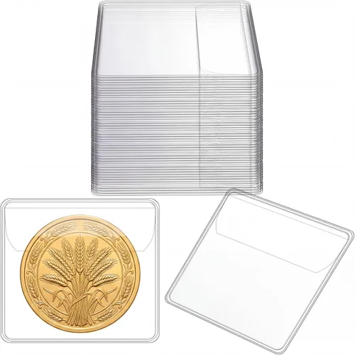 Vista 8 de Eaasty Fundas de plástico para monedas, 150 piezas, soporte transparente