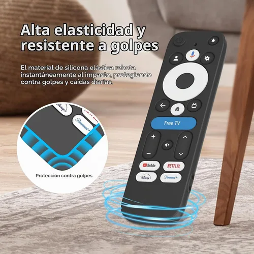 Vista 4 de LEFXMOPHY Funda para teléfono celular Google TV 4K Pro Streaming Device (2024) Funda protectora remota Android TV Box - Negro