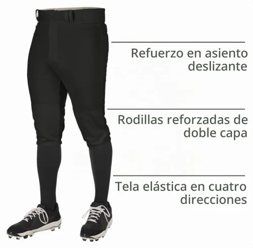 Vista 4 de Champro Knickers de béisbol Triple Crown 2.0 para niños Negro
