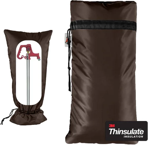 Vista 8 de Cubiertas XXL para grifos al aire libre para invierno, protector anticongelante de 3M Thinsulate para aspersores, 63.5 cm x 33 cm para grifos